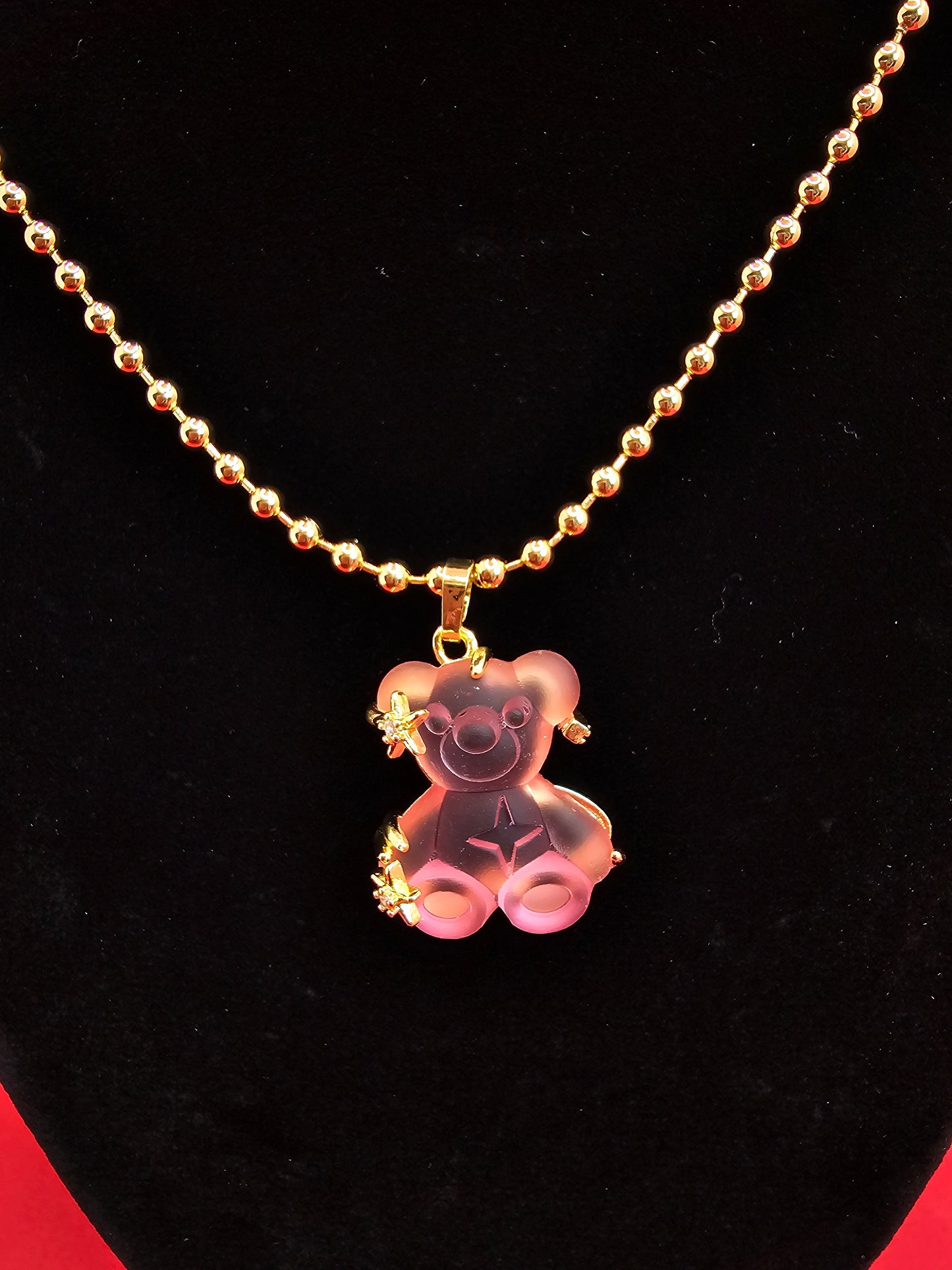 Teddy Bear Necklace - Dripping N Diamonds  | Necklace,