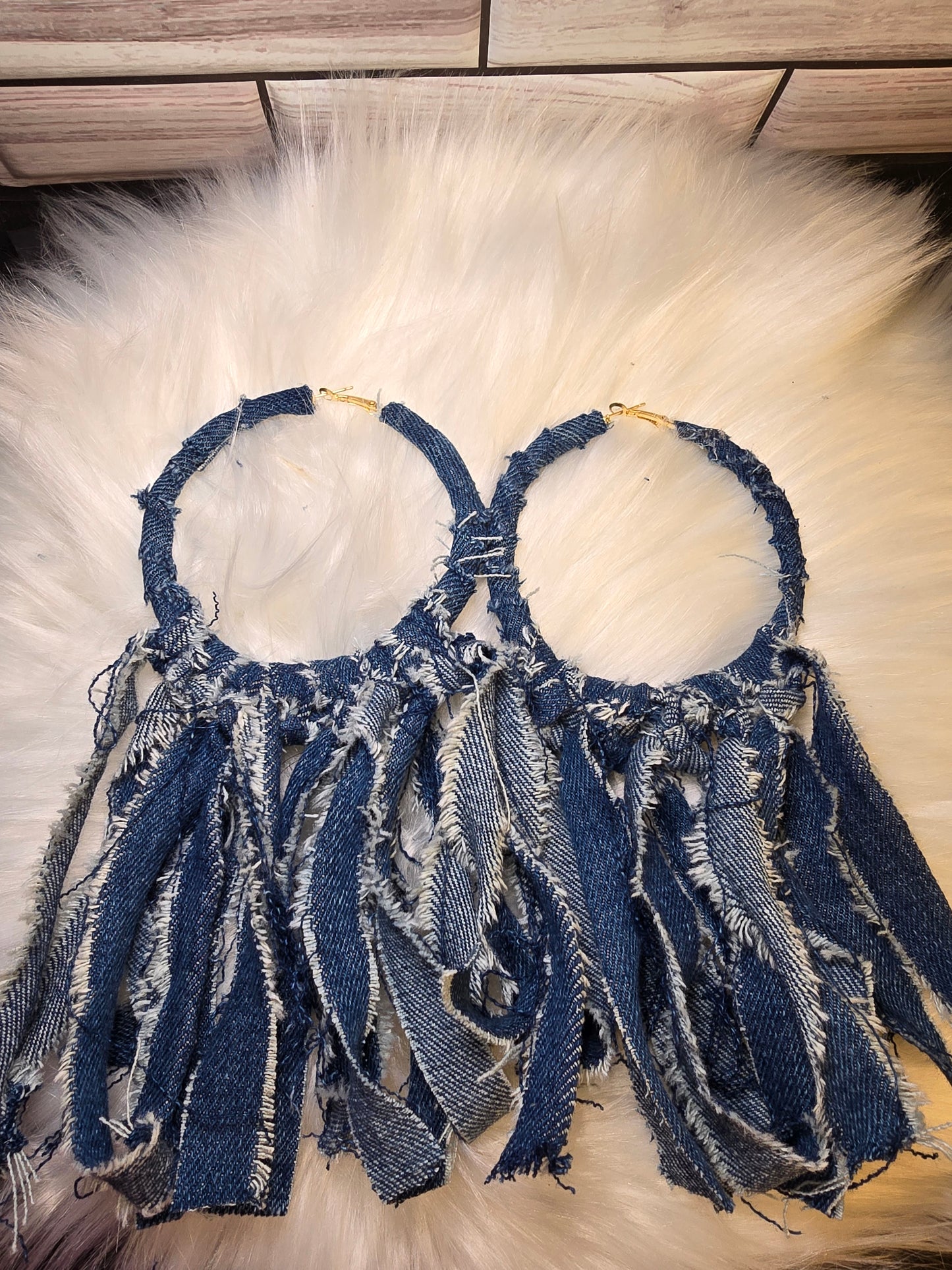 Denim Earrings