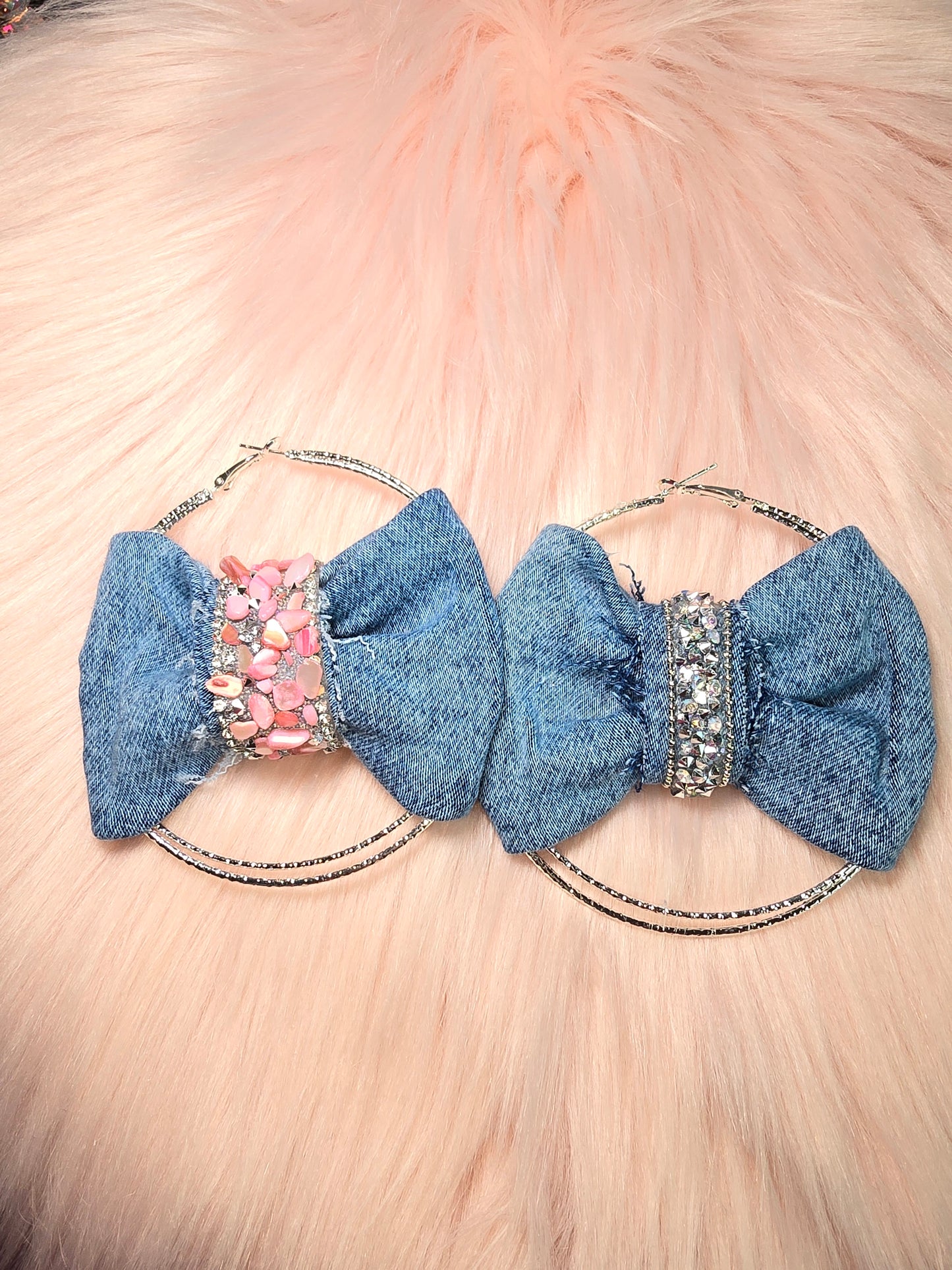 Denim Earrings