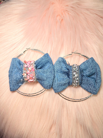 Denim Earrings