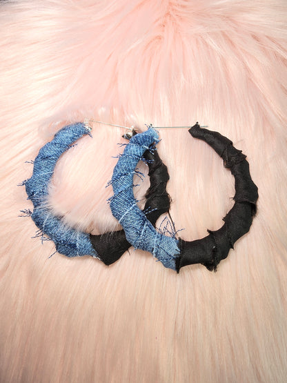 Denim Earrings