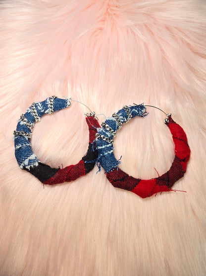 Denim Earrings