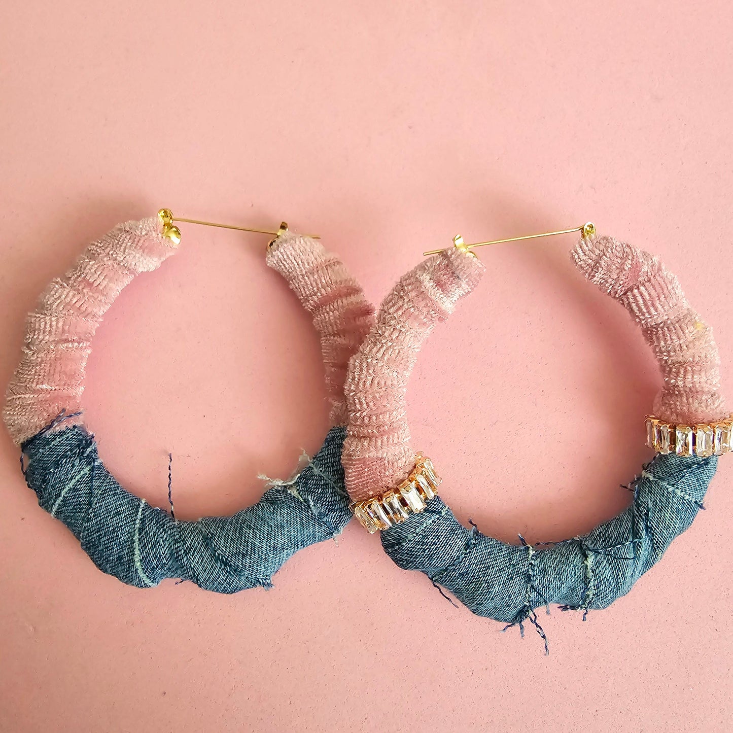 Denim Earrings