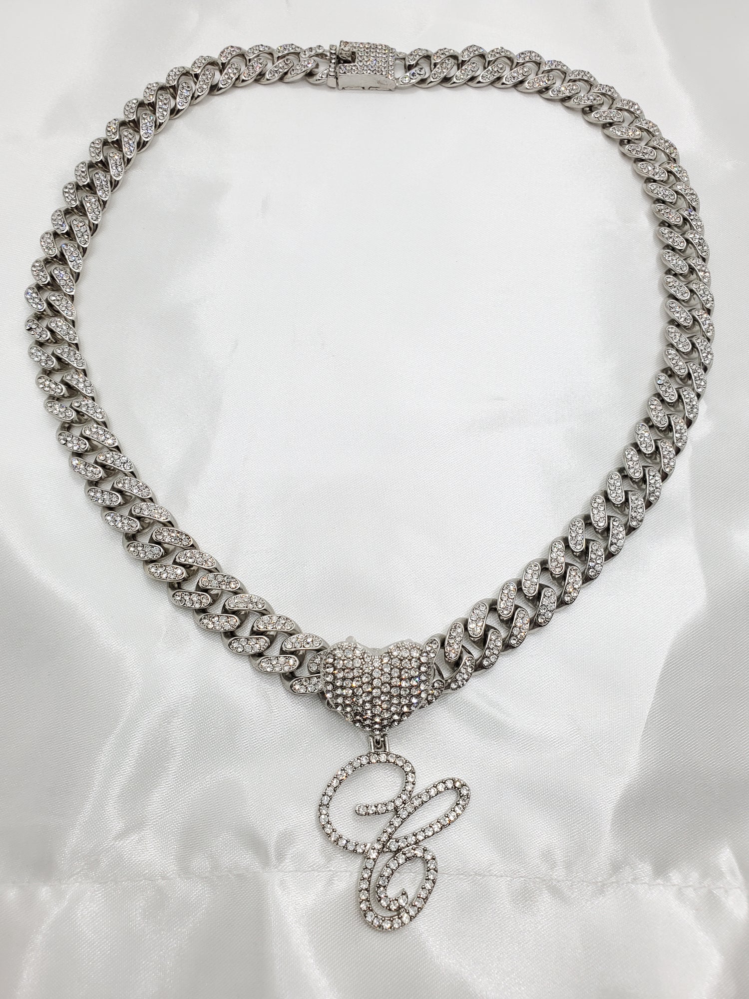 Cuban Link Initial Necklace - Dripping N Diamonds