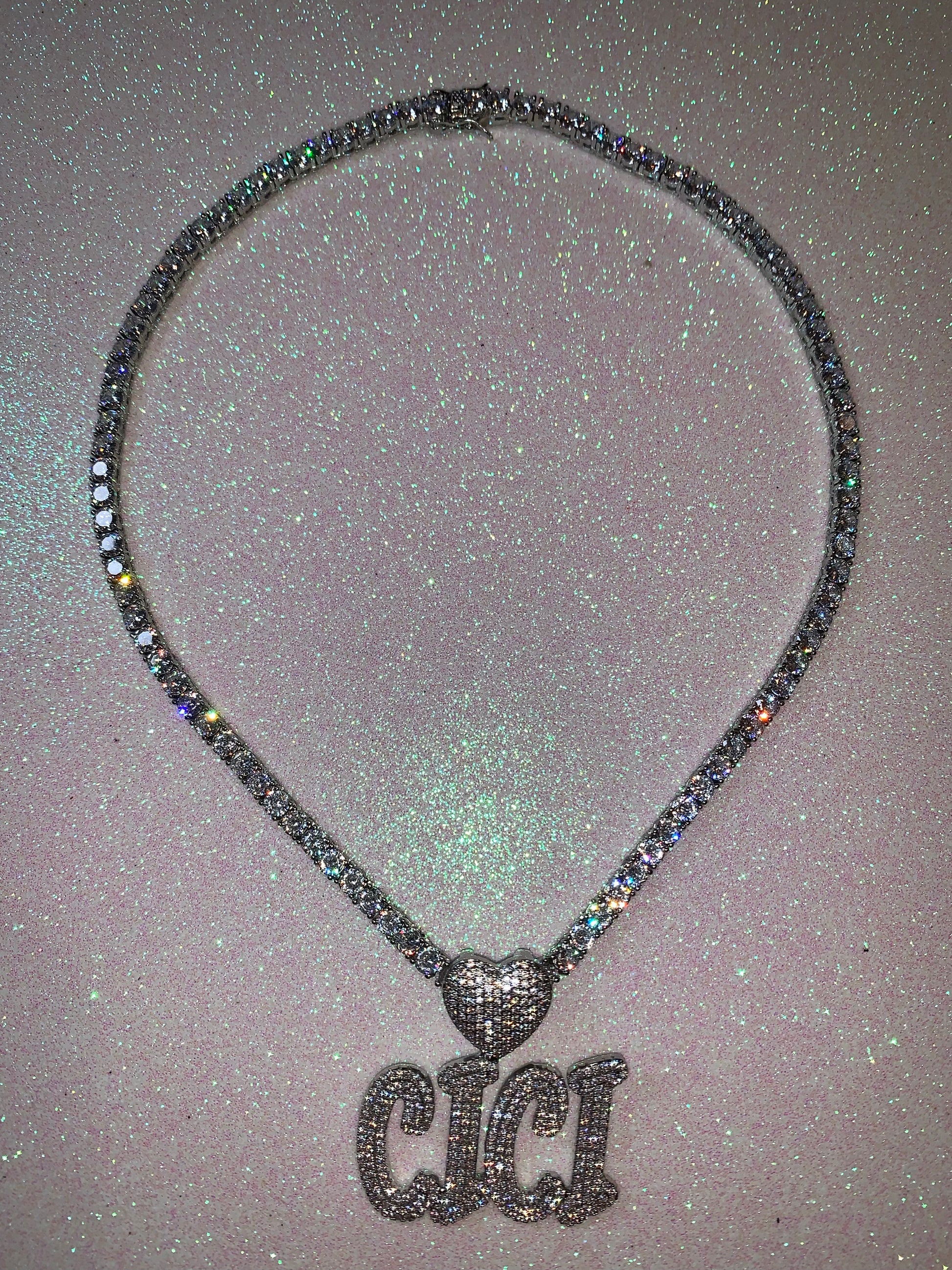 Iced Out Custom Name Necklace - Dripping N Diamonds